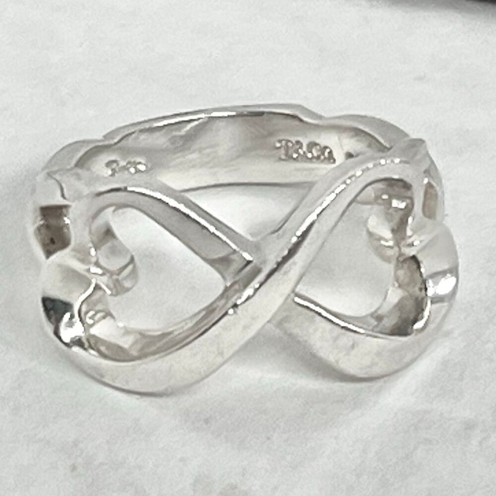 Tiffany & Co. Double Loving Heart Ring Paloma Picasso -529 Silver - Sz 6 - Picture 2 of 16